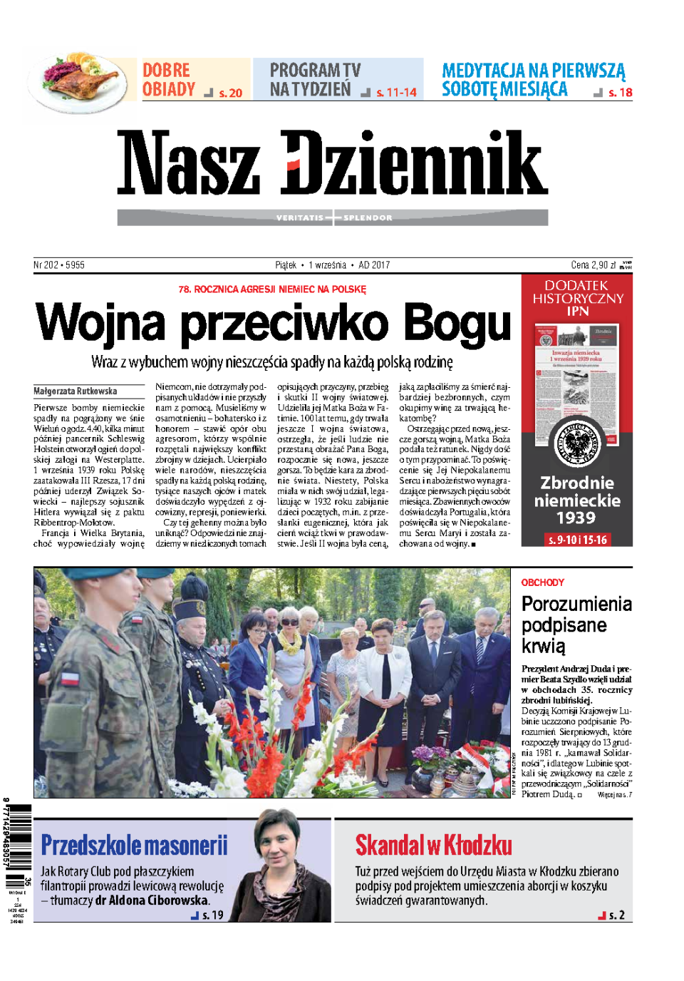 Nasz Dziennik z dnia 01.09.2017 wydanie PDF