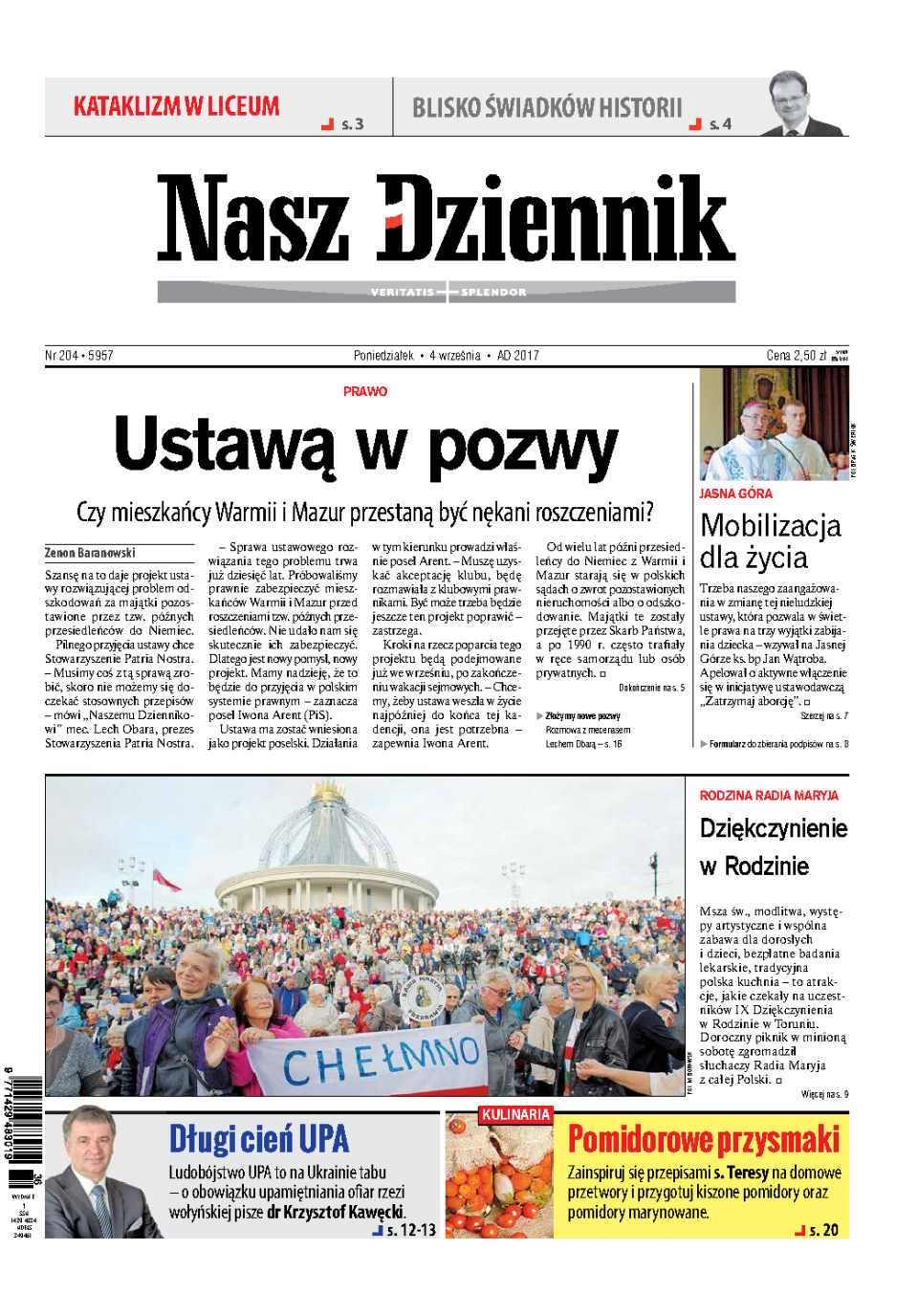 Nasz Dziennik z dnia 04.09.2017 wydanie PDF
