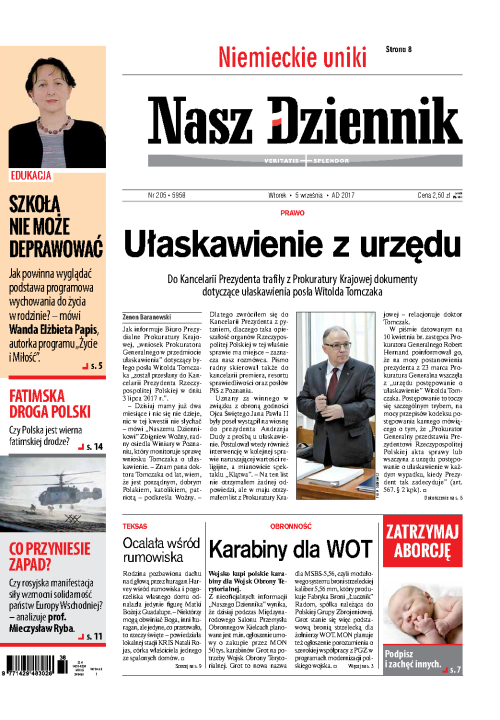 Nasz Dziennik z dnia 05.09.2017 wydanie PDF