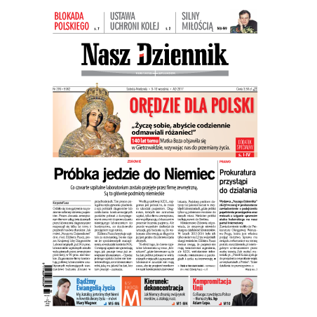 Nasz Dziennik z dnia 09.09.2017 wydanie PDF