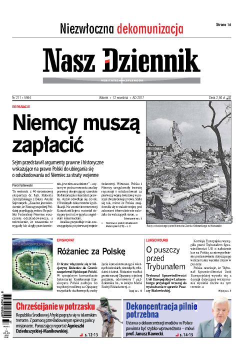 Nasz Dziennik z dnia 12.09.2017 wydanie PDF