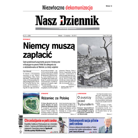 Nasz Dziennik z dnia 12.09.2017 wydanie PDF