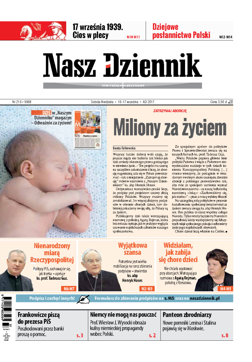 Nasz Dziennik z dnia 16.09.2017 wydanie PDF