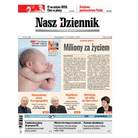 Nasz Dziennik z dnia 16.09.2017 wydanie PDF