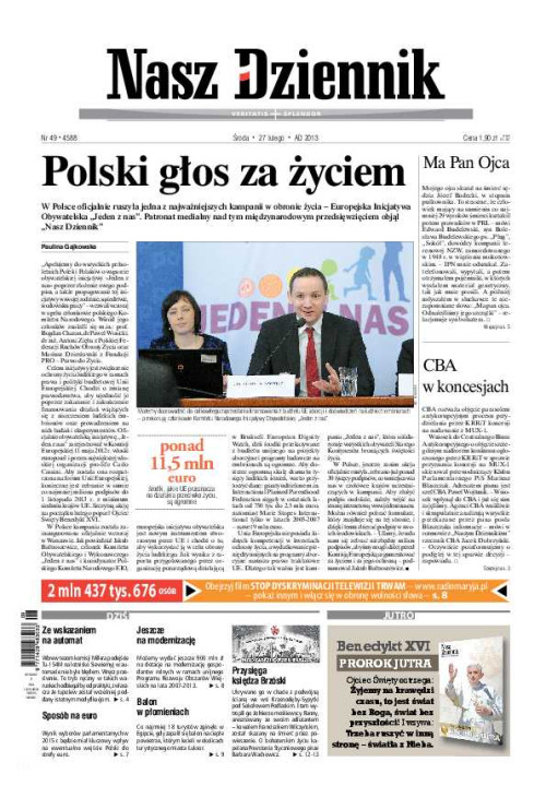 Nasz Dziennik z dnia 27.02.2013 wydanie PDF