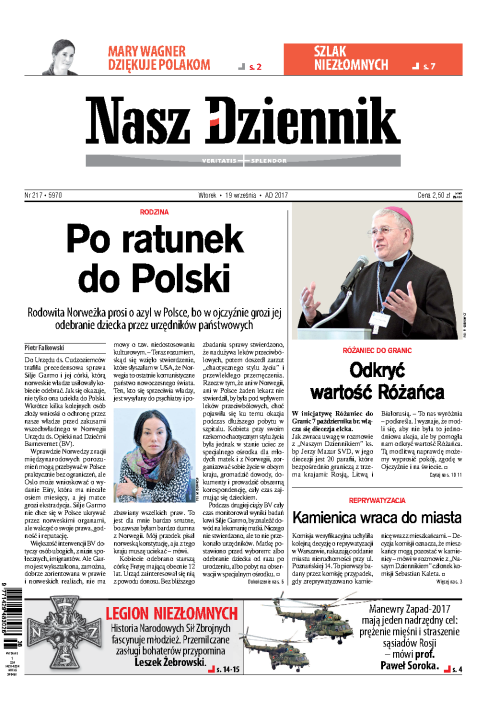 Nasz Dziennik z dnia 19.09.2017 wydanie PDF