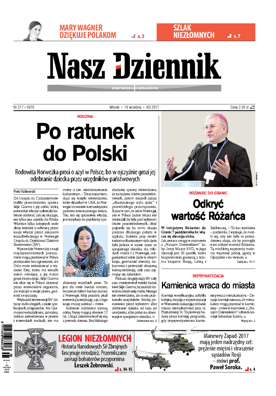 Nasz Dziennik z dnia 19.09.2017 wydanie PDF