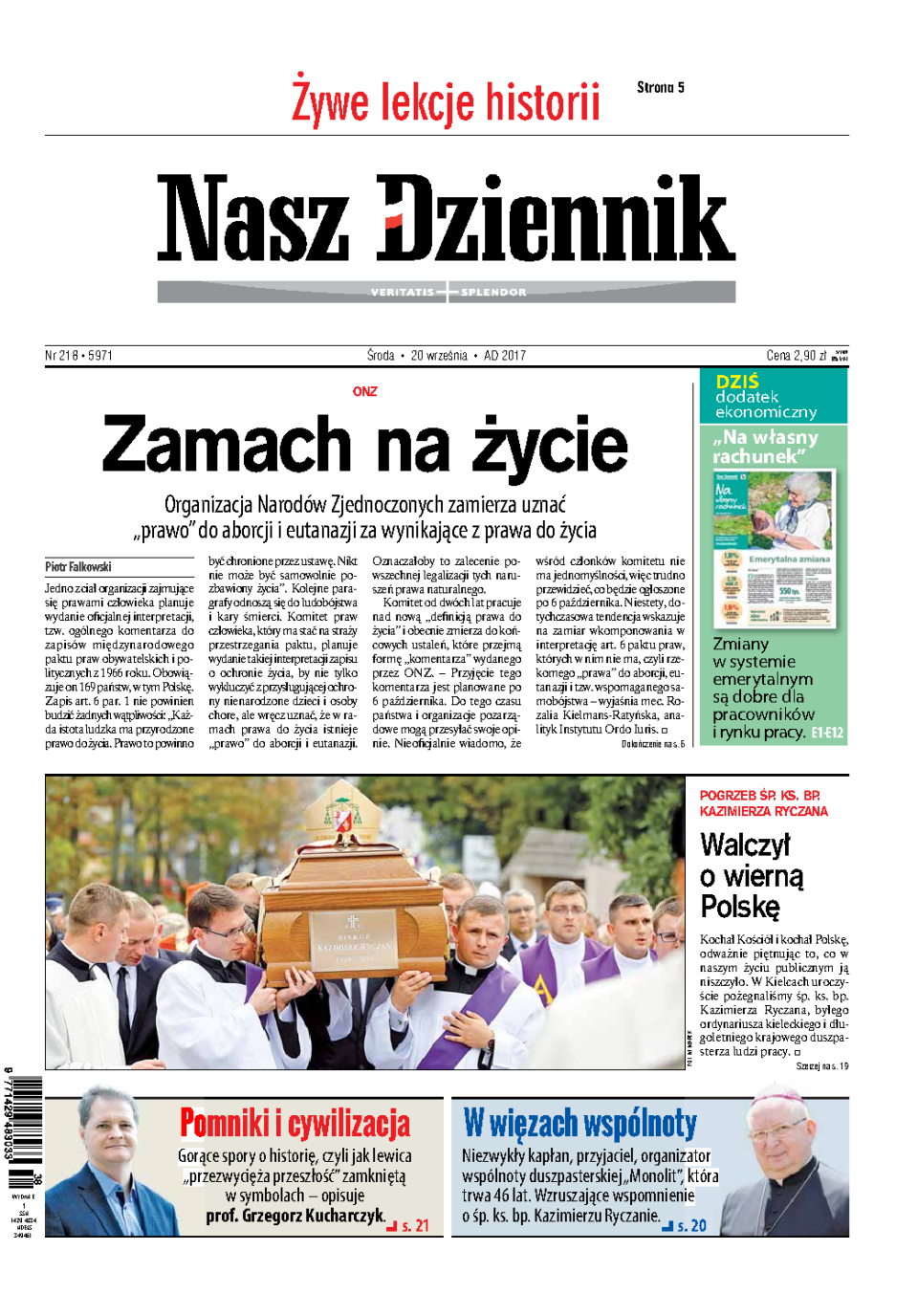 Nasz Dziennik z dnia 20.09.2017 wydanie PDF