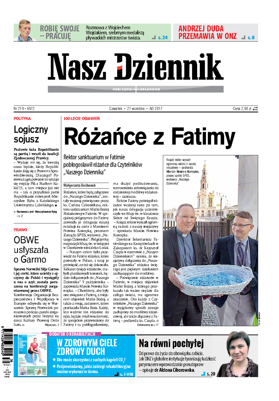 Nasz Dziennik z dnia 21.09.2017 wydanie PDF