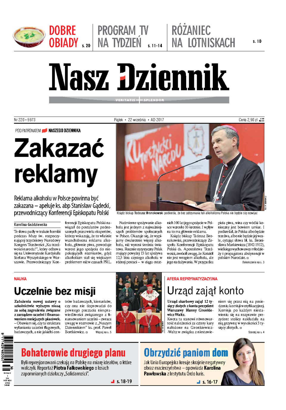 Nasz Dziennik z dnia 22.09.2017 wydanie PDF