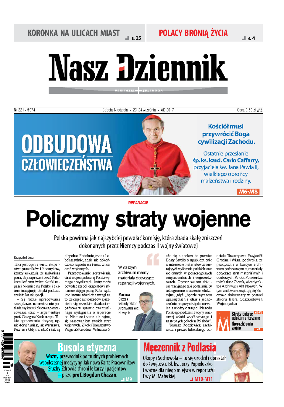 Nasz Dziennik z dnia 23.09.2017 wydanie PDF