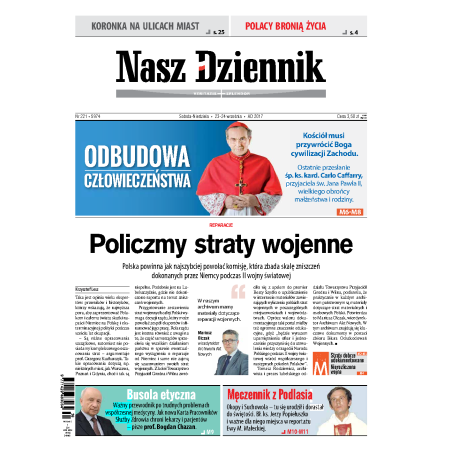 Nasz Dziennik z dnia 23.09.2017 wydanie PDF