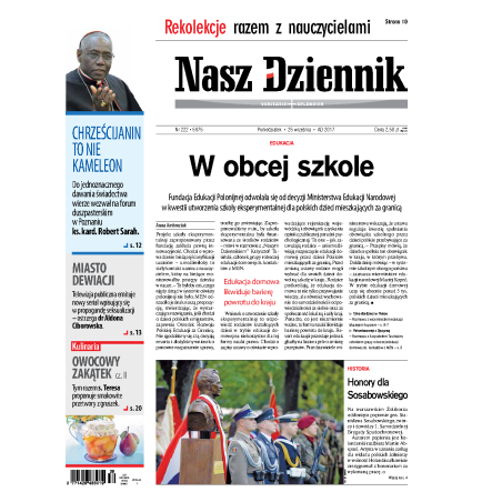 Nasz Dziennik z dnia 25.09.2017 wydanie PDF