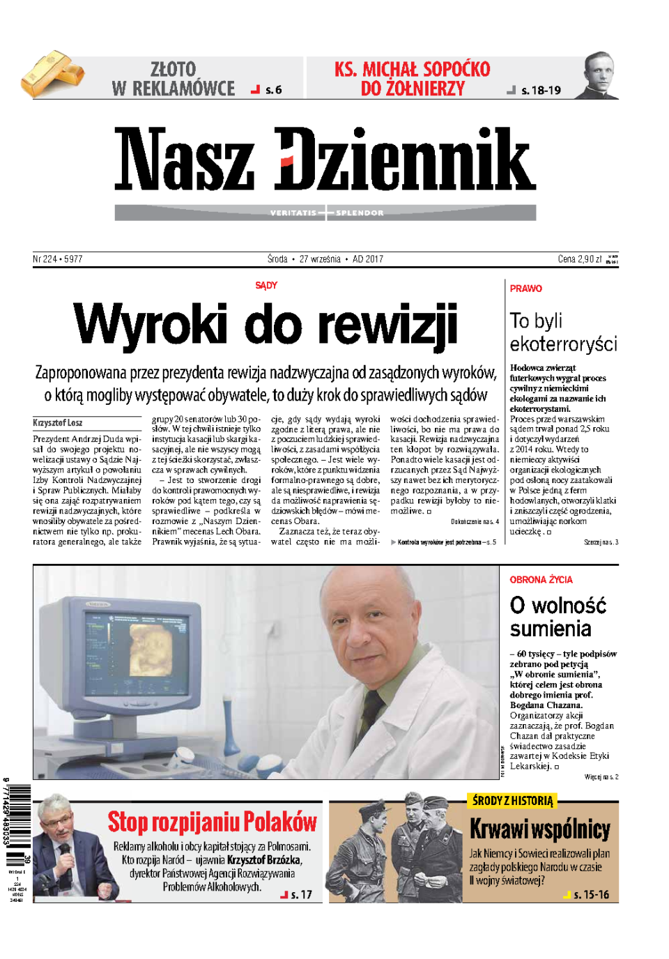 Nasz Dziennik z dnia 27.09.2017 wydanie PDF