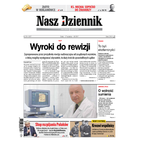 Nasz Dziennik z dnia 27.09.2017 wydanie PDF