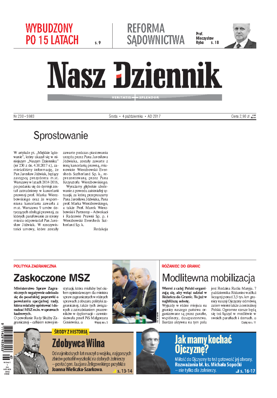 Nasz Dziennik z dnia 04.10.2017 wydanie PDF