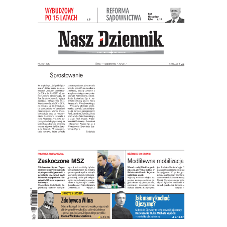 Nasz Dziennik z dnia 04.10.2017 wydanie PDF