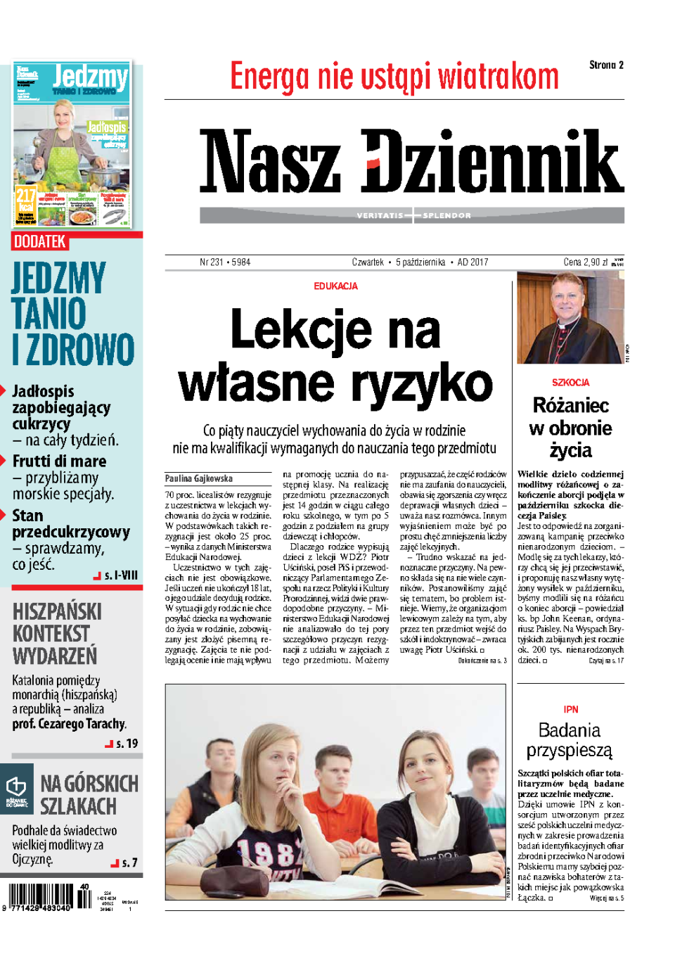 Nasz Dziennik z dnia 05.10.2017 wydanie PDF