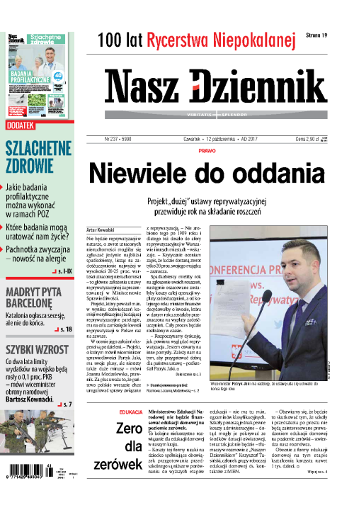 Nasz Dziennik z dnia 12.10.2017 wydanie PDF