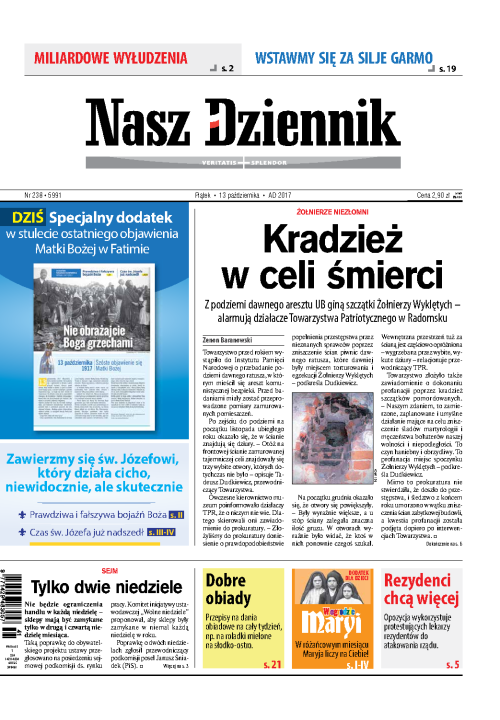 Nasz Dziennik z dnia 13.10.2017 wydanie PDF
