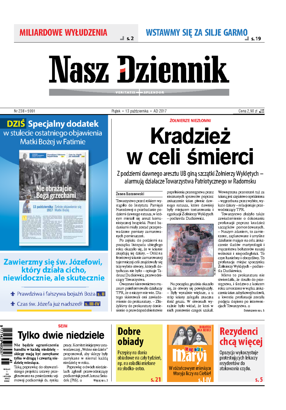 Nasz Dziennik z dnia 13.10.2017 wydanie PDF