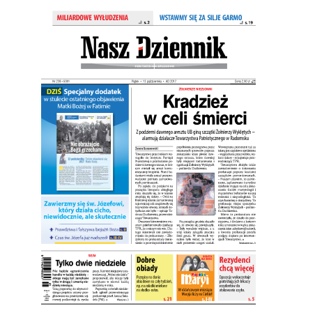Nasz Dziennik z dnia 13.10.2017 wydanie PDF
