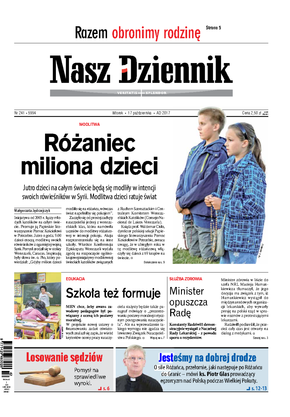 Nasz Dziennik z dnia 17.10.2017 wydanie PDF