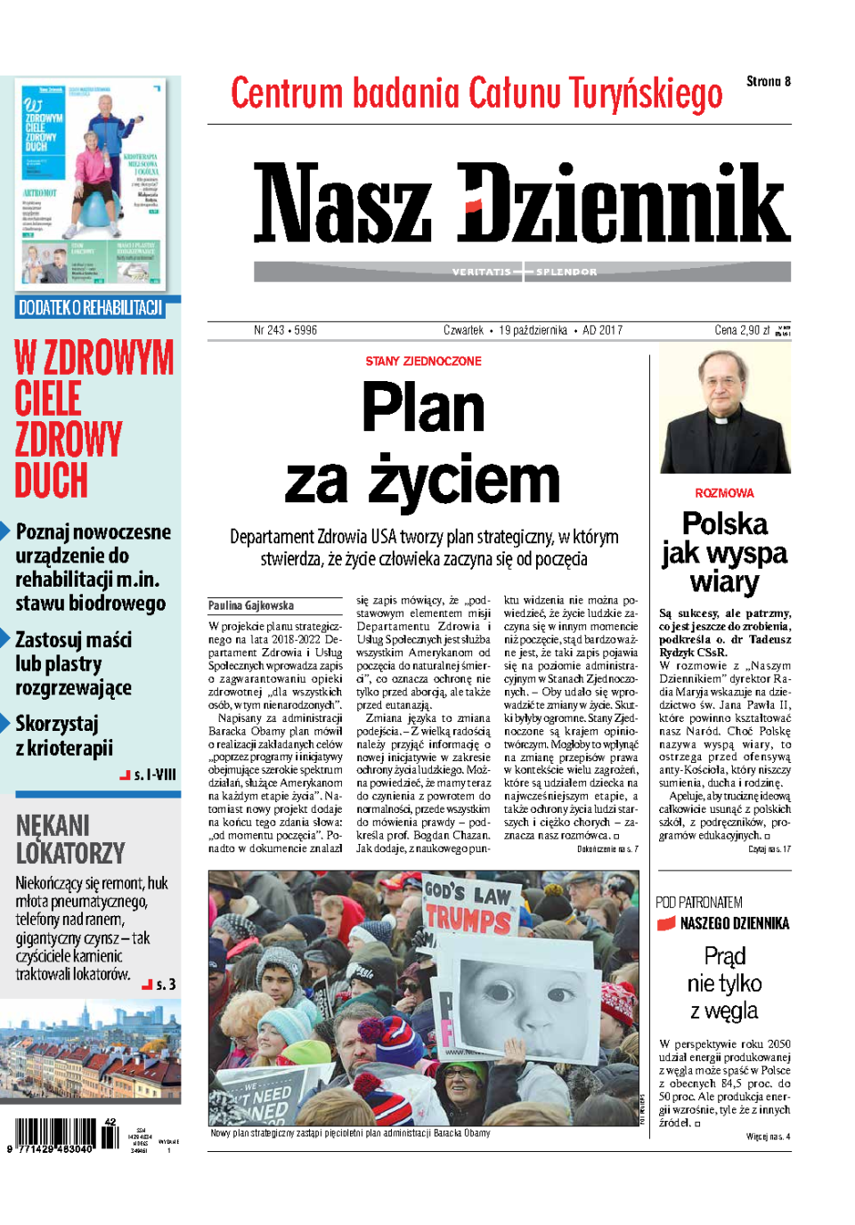 Nasz Dziennik z dnia 19.10.2017 wydanie PDF