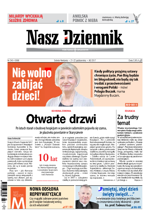 Nasz Dziennik z dnia 21.10.2017 wydanie PDF