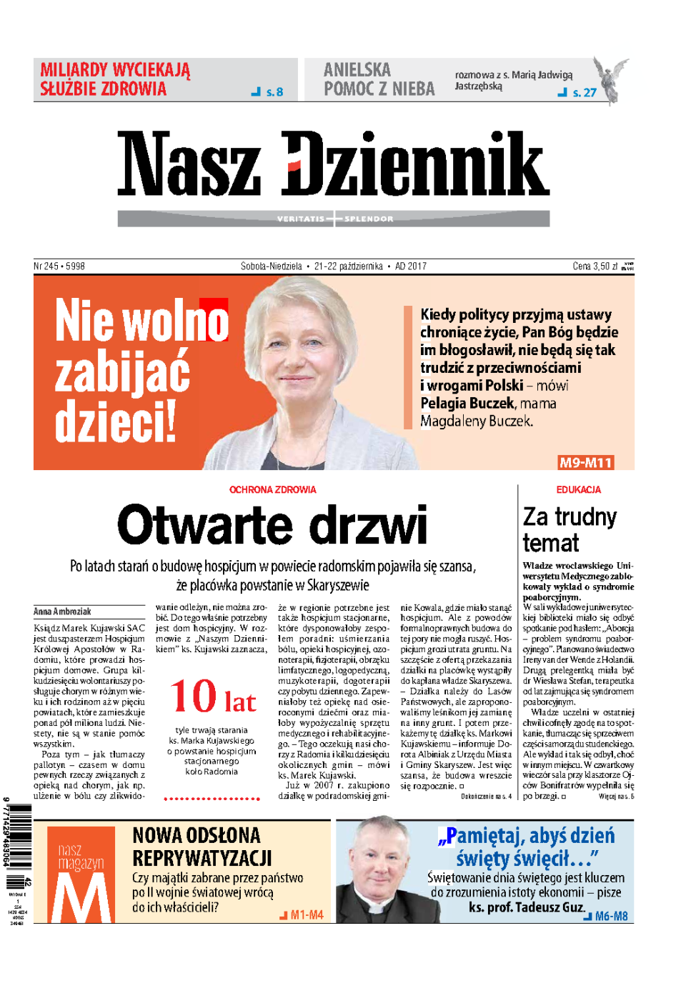 Nasz Dziennik z dnia 21.10.2017 wydanie PDF