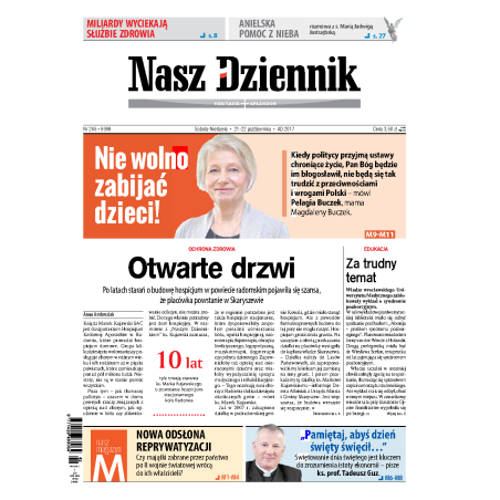 Nasz Dziennik z dnia 21.10.2017 wydanie PDF