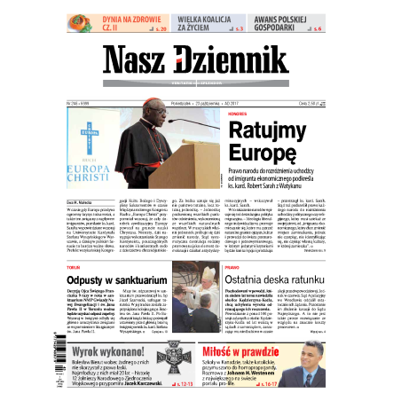 Nasz Dziennik z dnia 23.10.2017 wydanie PDF