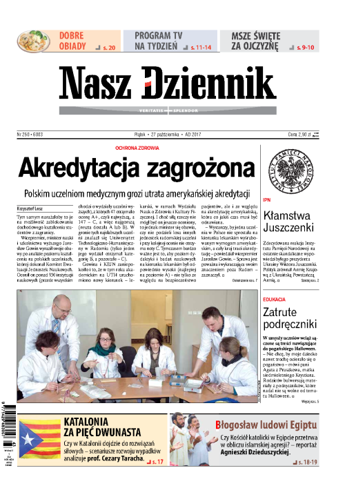 Nasz Dziennik z dnia 27.10.2017 wydanie PDF