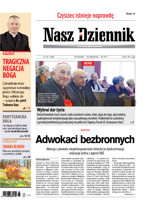 Nasz Dziennik z dnia 30.10.2017 wydanie PDF