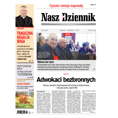 Nasz Dziennik z dnia 30.10.2017 wydanie PDF