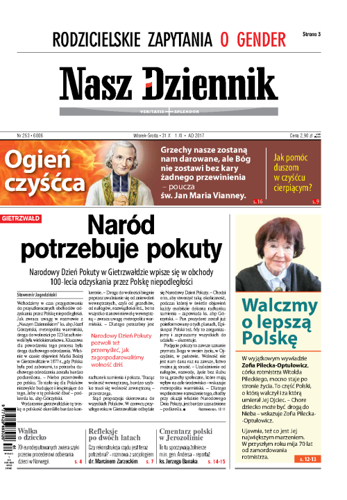 Nasz Dziennik z dnia 31.10.2017 wydanie PDF