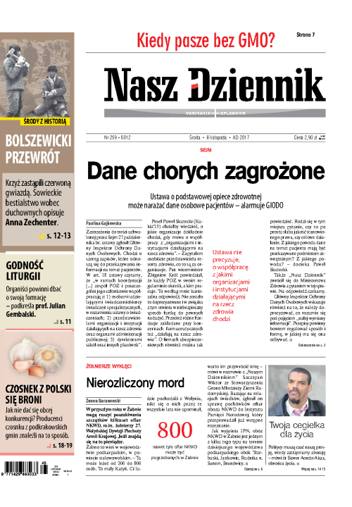 Nasz Dziennik z dnia 08.11.2017 wydanie PDF