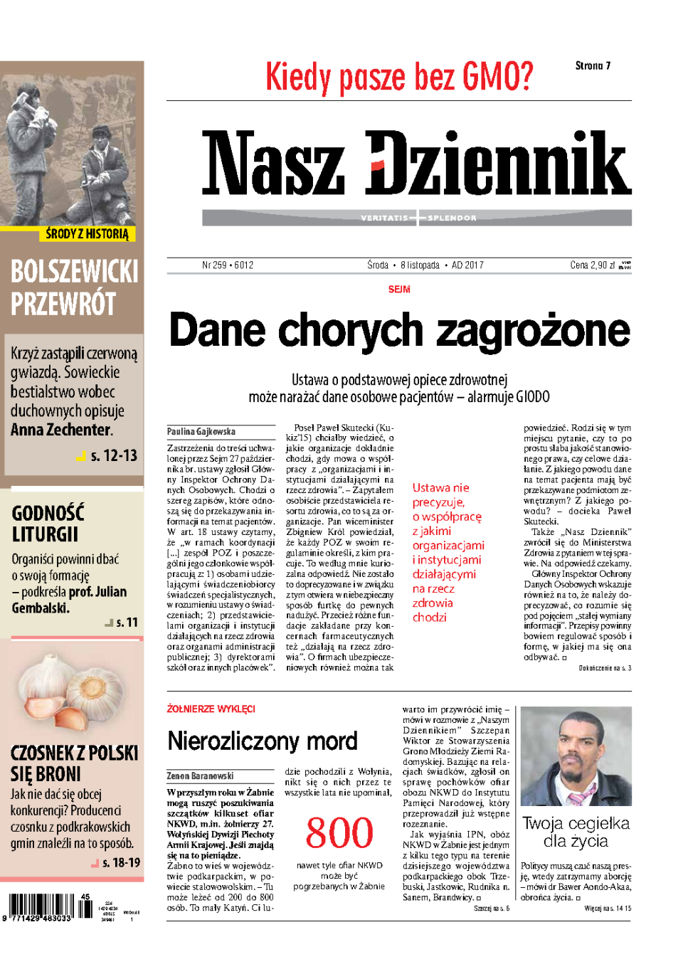 Nasz Dziennik z dnia 08.11.2017 wydanie PDF
