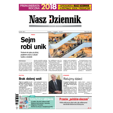 Nasz Dziennik z dnia 09.11.2017 wydanie PDF