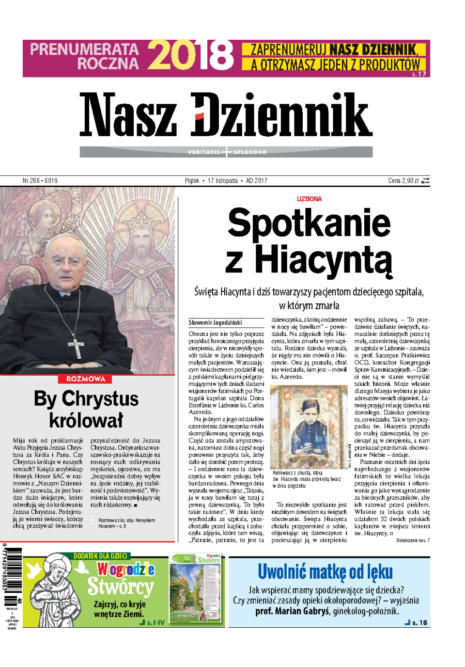 Nasz Dziennik z dnia 17.11.2017 wydanie PDF