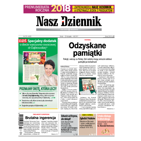 Nasz Dziennik z dnia 22.11.2017 wydanie PDF