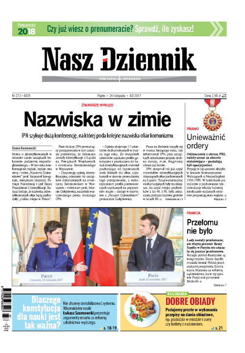 Nasz Dziennik z dnia 24.11.2017 wydanie PDF