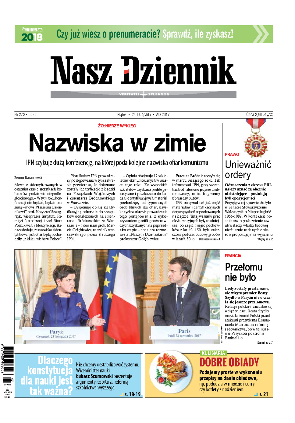 Nasz Dziennik z dnia 24.11.2017 wydanie PDF