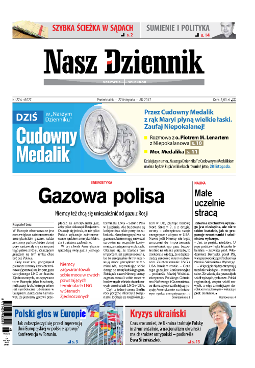 Nasz Dziennik z dnia 27.11.2017 wydanie PDF