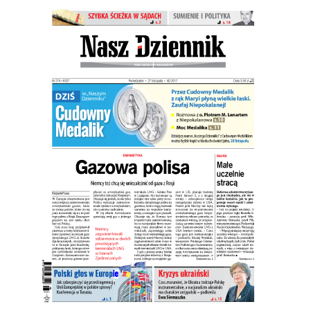 Nasz Dziennik z dnia 27.11.2017 wydanie PDF