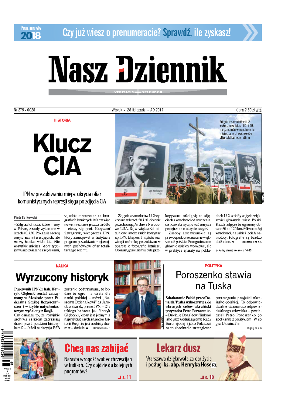 Nasz Dziennik z dnia 28.11.2017 wydanie PDF