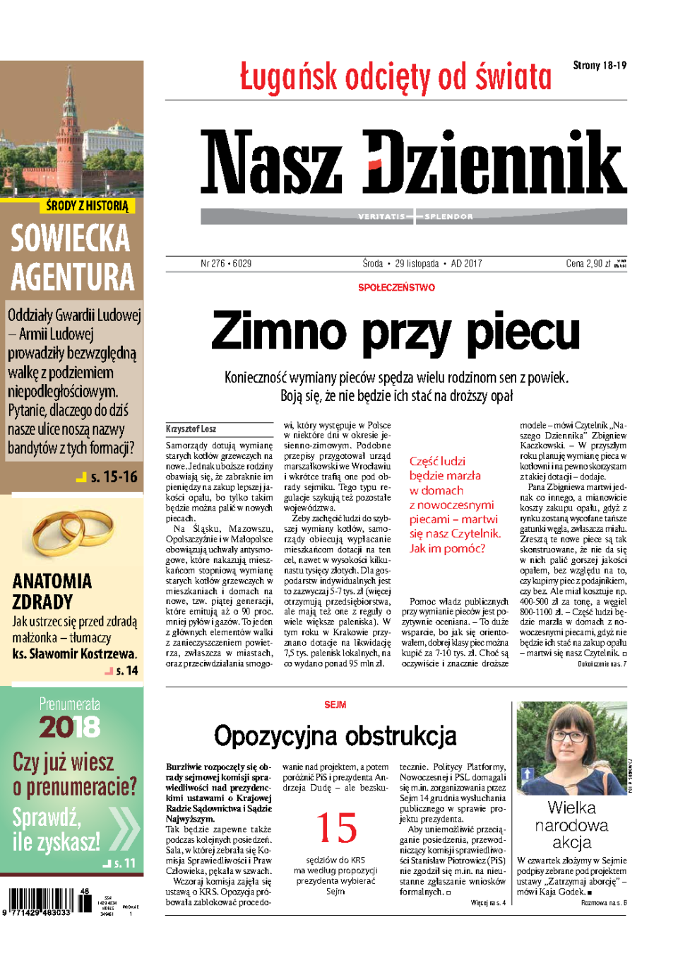 Nasz Dziennik z dnia 29.11.2017 wydanie PDF
