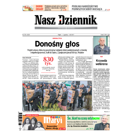 Nasz Dziennik z dnia 01.12.2017 wydanie PDF