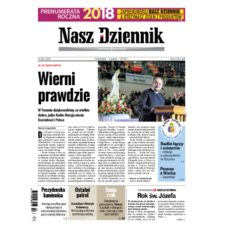 Nasz Dziennik z dnia 04.12.2017 wydanie PDF