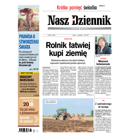 Nasz Dziennik z dnia 06.12.2017 wydanie PDF